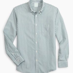 Brooks Brothers Men’s Green Striped Button Down